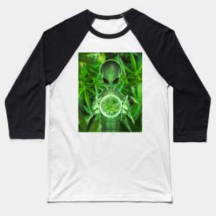 Weed alien Baseball T-Shirt